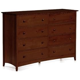 Hawthorne 8 - drawer Dresser, 40.5Hx59W, DARK CHERRY