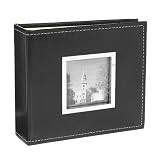 Review Six Trees  / 100-Photo Faux Leather Album with Metal Frame - Black