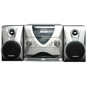 Audiovox CE445C 5-Disc CD Shelf System with Cassette Deck and Analog AM/FM Tuner