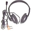 GSI Standard Wired Over-The-Head Headphones with Microphone - 3.5 Stereo Pin, Connects to All iPod/MP3/MP4/CD/DVD Players and Gaming Devices
