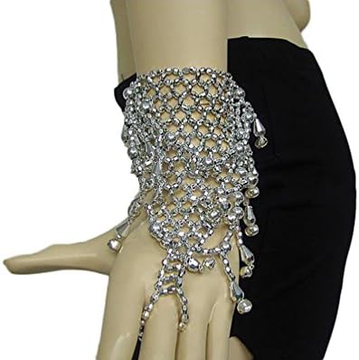 AveryDance One Pair of Beaded Belly Dance Bracelets with Bells, Sold