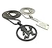 Hatchetman® Within Hatchet & Encircled Hatchetman® Pendant Set in Multi-Tone Box Chain Necklaces