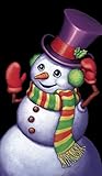 WOWindow Posters Snappy the Snowman Christmas Window Decoration 34.5"x60" Backlit Poster
