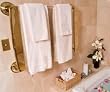 Thermique 24" Wall Mounted Heated Glass Towel Warmer with Timer - Polished Brass
