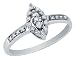 Jewelry : Antique Vintage Diamond Ring 1/6 Carat (ctw) in White Gold