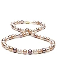Multi Color Freshwater Pearl Necklace: 18" 6-7mm AAA