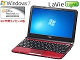 日本電気 LaVie Light BL350/EW6R プラバーレッド PC-BL350EW6R レッド隊