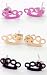 MINI BRASS KNUCKLE EAR STUDS EARRINGS. AVAILABLE IN SILVER, PINK, BLACK AND GOLD
