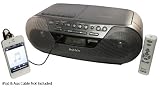 Sony Portable Digital Tuner AM/FM Radio Tape Cassette Recorder & MP3 CD Player Mega Bass Reflex Stereo Sound System with Program, Shuffle, Repeat, 20 Track RMS Programming, 30 Presets, LCD Display, Auto Scan Tuning & Audio in Jack to Connect any iPod, iPhone or MP3 Digital Audio Player - Remote Control Included