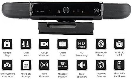 NEW! TVPRO w/XBMC Kodi 1080p Quad Core TV Box - 5MP Camera, Dual Mic + Dual Speaker, 2 USB, 8GB Internal Memory, Android 4.2 OS
