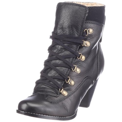 Buffalo London 112148 410-551 SAUVAGE LEA CANVAS BLACK 01, Damen Stiefel