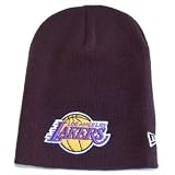 New Era NBA Beanie - Los Angeles Lakers Logo Skull Cap - Black