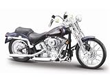 Harley Davidson Springer Softail FXSTS (2001) in Blue (1:18 scale) Diecast Model Motorbike