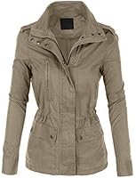 LE3NO Womens Military Anorak Safari Jacket