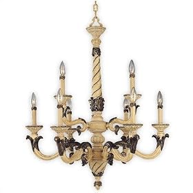 French Country Nine Light Chandelier
