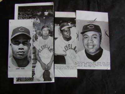 Lot Of 4 Larry Doby Wire Photos Cleveland Indians - MLB Photos
