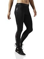 Reebok Leggings Wor Show Mesh Logo Tight (Negro)