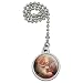 GRAPHICS & MORE Christmas Holiday Santa Painting Toy Train Caboose Ceiling Fan and Light Pull Chain