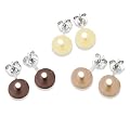 Valero Pearls pearls4girls Damen-Ohrstecker 925 Sterlingsilber S��wasser-Zuchtperlen tahitigr�n / gold / elfenbein 60200124