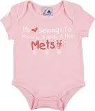 MLB Infant/Toddler Girls New York Mets Girl Onesie (Pink, 3-6 Months)
