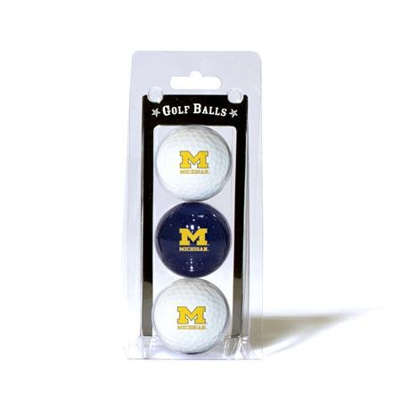 Michigan Wolverines Um Ncaa Team Logo 3 Golf Ball Pack