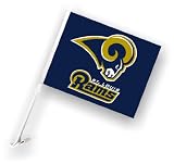 NFL Saint Louis Rams Car Flag with Wall Brackett