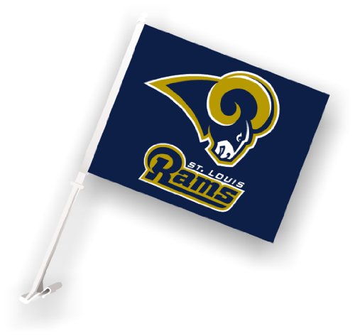 NFL Saint Louis Rams Car Flag with Wall Brackett