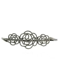 Diamond Pave Palm Bracelet .925 Sterling Silver Bridal Jewelry