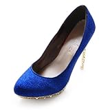 Women's Leatherette Upper Stiletto Heel Pumps Sparkling Glitter Party/ Evening Shoes