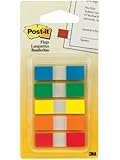 Post-it Flags with On-the-Go Dispenser, Assorted Primary Colors, 1/2-Inch Wide, 100/Dispenser, 1-Dispenser/Pack