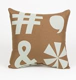 Keyed Up Pillow - Brown Large Key Print