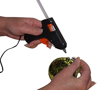 Mini Glue Gun by Five J - Best Low Temperature Non Drip Gun With 2 Thin Glue Sticks For a Cheap Competitive Price - Comes With Stand & 18 Inch Cord - 100% Money Back Guarantee
