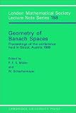 Geometry of Banach Spaces: Proceedings of the Conference Held in Linz, 1989 (London Mathematical Society Lecture Note): Proceedings of the Conference Held ... Mathematical Society Lecture Note Series)