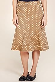 Per Una Cotton Rich Spotted Denim Skirt