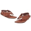 Indian Costume Sandals Native American Costume Accessory Pocahantas Brown Fringe