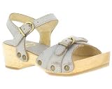 Pom d api - Sandales & Nu-pieds Wood Sandale Cuir Enfant - Couleur Gris