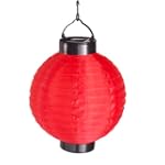 LED Solar Lampion Rot, Solar Laterrne
