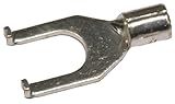 Morris Products 11744 Flange Spade Terminal, Non Insulated, 22-16 Wire Size, #6 Stud Size (Pack of 