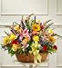 Funeral Flowers by 1800Flowers.com - Bright Flower Sympathy Basket