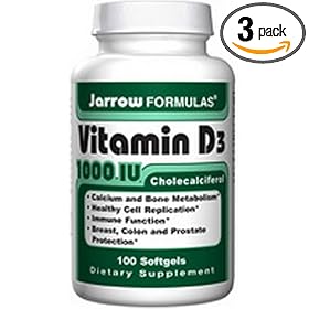 Jarrow Vitamin D3 1000 IU, 100 sgels (Multi-Pack)