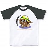 モグラ「額に汗して労働する喜び」 ラグランTシャツ