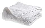 Faribault Classic Mercerized Cotton Queen Blanket, White