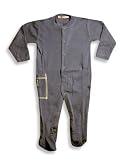 Little Mish Baby - Newborn Baby Boys Footie Coverall, Steel Blue