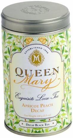 Apricot Peach Decaf Black Tea (3.9 Ounce Gold Embossed Tin)