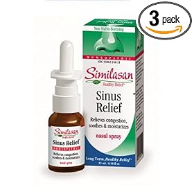 Similasan Sinus Relief Nasal Spray, 15-ml Bottles (Pack of 3)