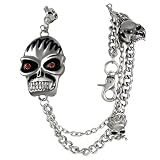 Hip Hop Wholesale - NEW SKULL SILVER STYLE JEAN WALLET CHAIN TWISTED METAL PUNK ROCK