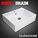 GotHobby Large Ceramic Vessel Sink Basin & Brushed Nickel Popup Drain Faucet Bathroom