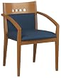 Leg Chair 2 Pack With Partial Upholstered Back Mahogany Finish By Office Star Furniture