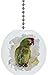 Green Parrot Watercolor Solid Ceramic Fan Pull