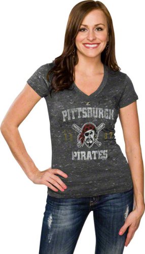 Pittsburgh Pirates Women's Majestic Sapphire Fashion T-Shirt